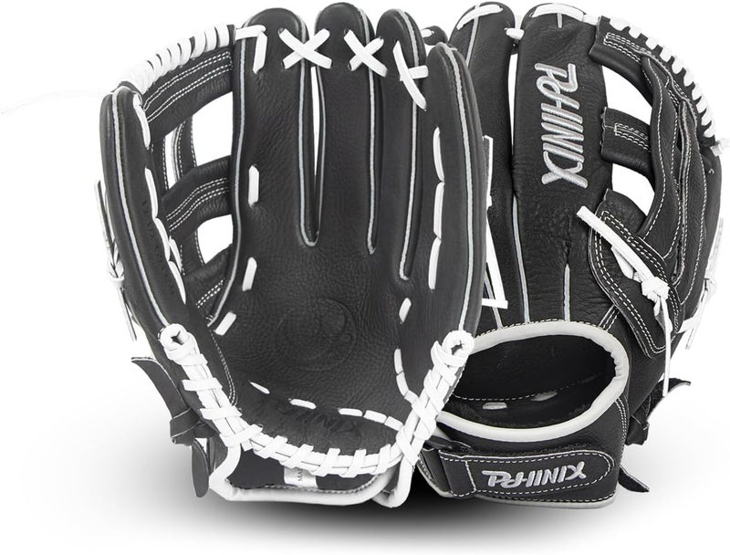 PHINIX Adult All Leather Baseball Slow-Pitch Softball Glove 12.5" - Image 1